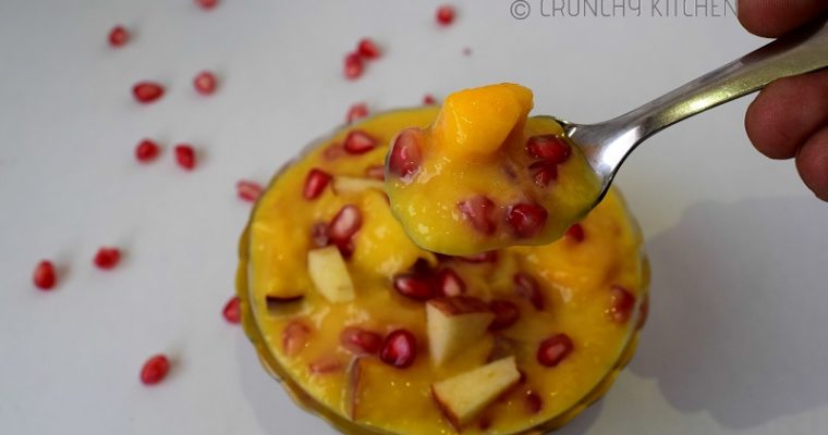 Quick Fruit Custard Recipe| Fruit Salad With Custard Recipe